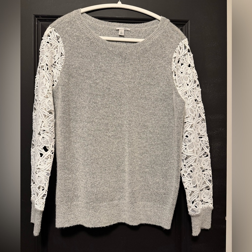 Gray lace sweater